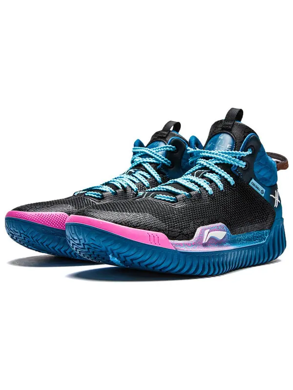 Кроссовки x league of legends badfive 3 mid Li-Ning — изображение 4 из 4, черный/синий/розовый