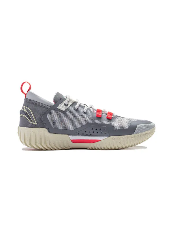 Кроссовки badfive 3 низкие Li-Ning — изображение 2 из 4, серый/оранжевый/бежевый