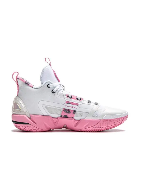 Кроссовки x миллиардер мальчики клуб badfive 4 средний Li-Ning — изображение 2 из 4, белый/розовый