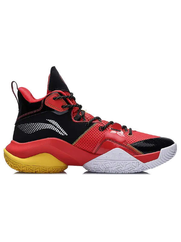 Кроссовки power 7 v2 Li-Ning — изображение 2 из 4, красный/желтый/черный