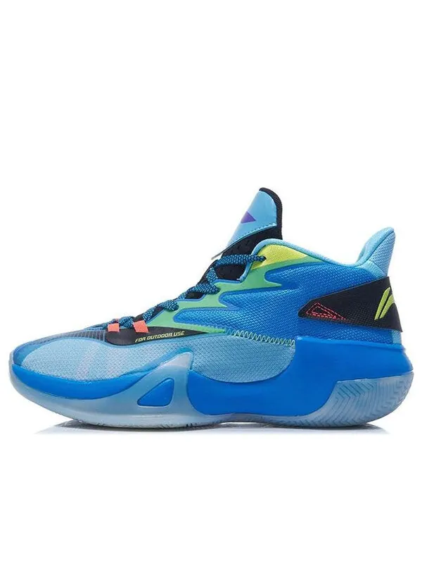 Кроссовки blast se mid Li-Ning — изображение 1 из 4, синий/зеленый