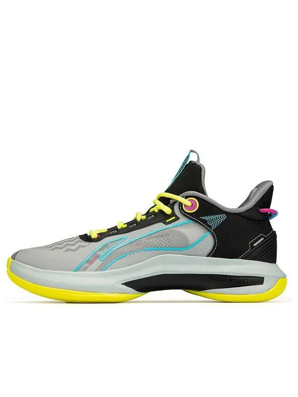 Кроссовки сверкающие середина Li-Ning — изображение 1 из 4, серый/желтый