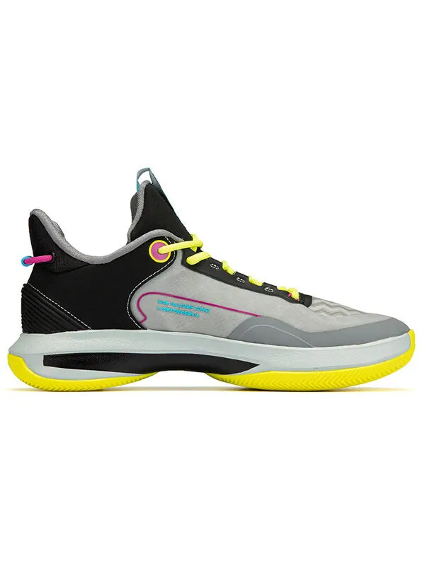 Кроссовки сверкающие середина Li-Ning — изображение 2 из 4, серый/желтый