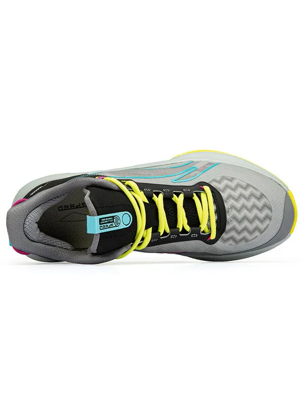 Кроссовки сверкающие середина Li-Ning — изображение 3 из 4, серый/желтый