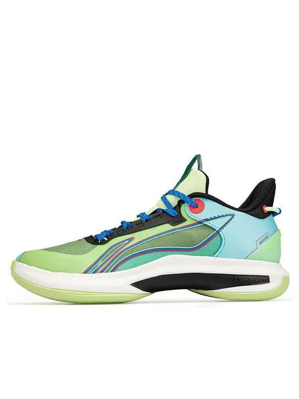 Кроссовки сверкающие середина Li-Ning — изображение 1 из 4, зеленый/синий