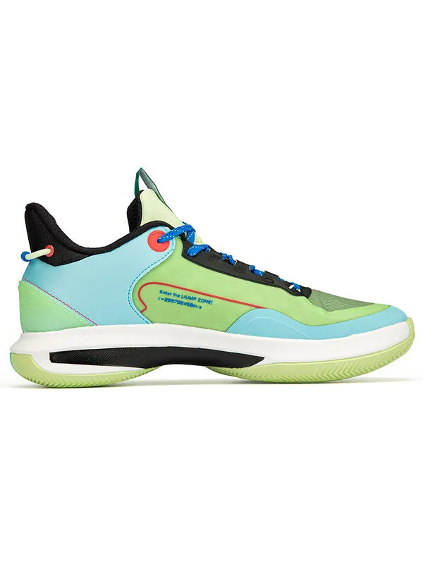 Кроссовки сверкающие середина Li-Ning — изображение 3 из 4, зеленый/синий