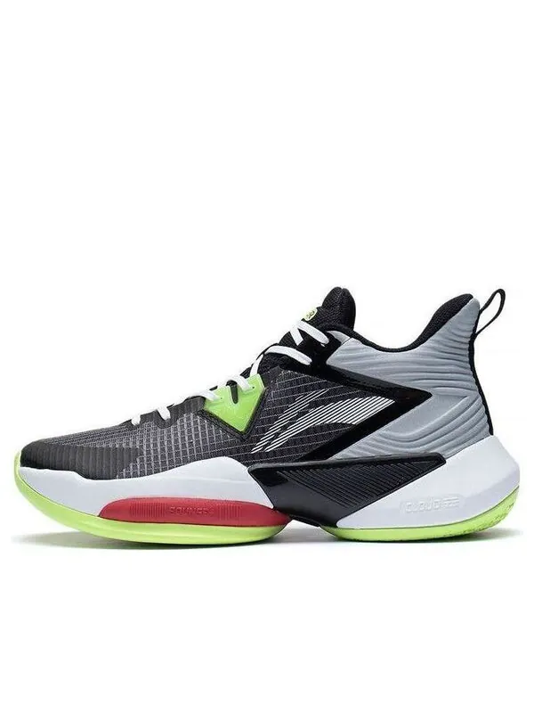 Кроссовки power 8 mid Li-Ning — изображение 1 из 4, черный/серый/зеленый