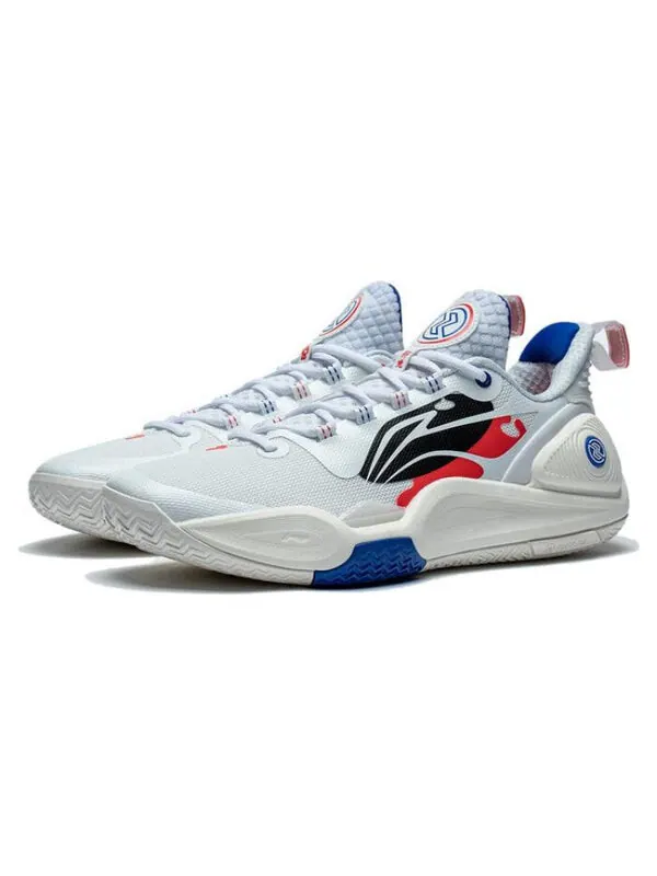 Кроссовки скорость 9 Li-Ning — изображение 3 из 4, белый/синий/оранжевый