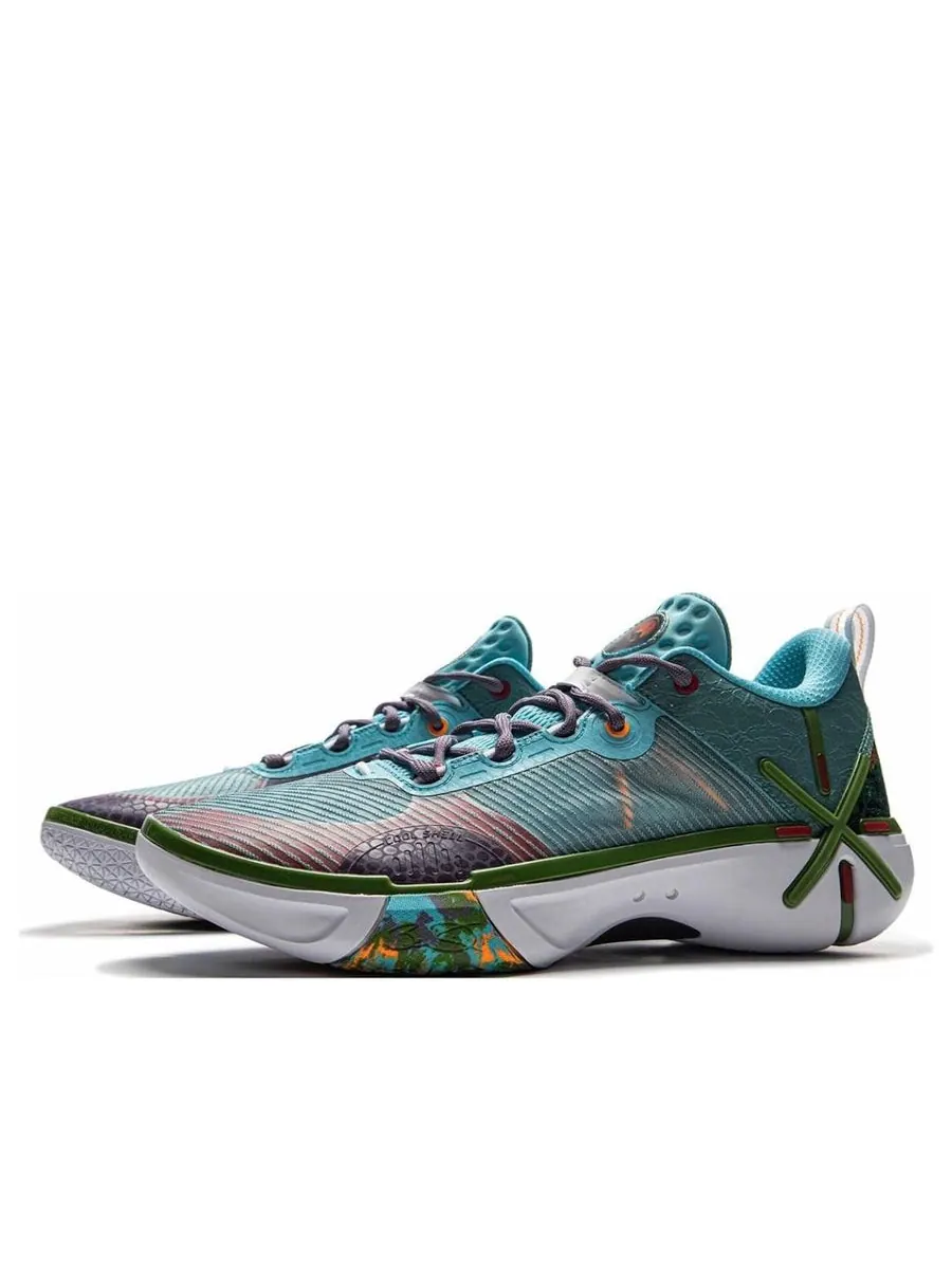 Кроссовки Li-Ning Wade Shadow 6 V2 'Blue Green' — изображение 3 из 6, синий