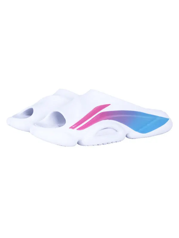 Тапочки 8 pe слайды для корта Li-Ning — изображение 3 из 4, белый/розовый/синий