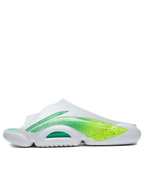 Тапочки 8 pe слайды для корта Li-Ning — изображение 1 из 4, белый/зеленый