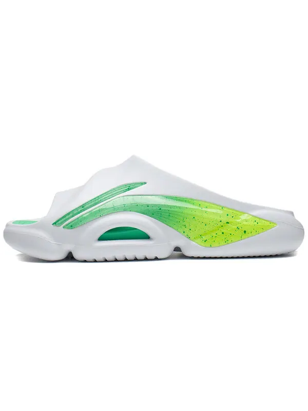 Тапочки 8 pe слайды для корта Li-Ning — изображение 2 из 4, белый/зеленый