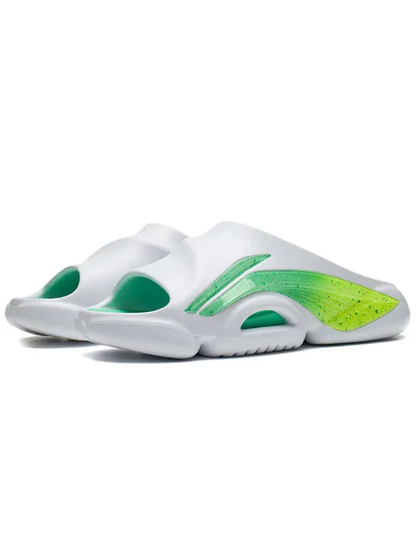 Тапочки 8 pe слайды для корта Li-Ning — изображение 4 из 4, белый/зеленый