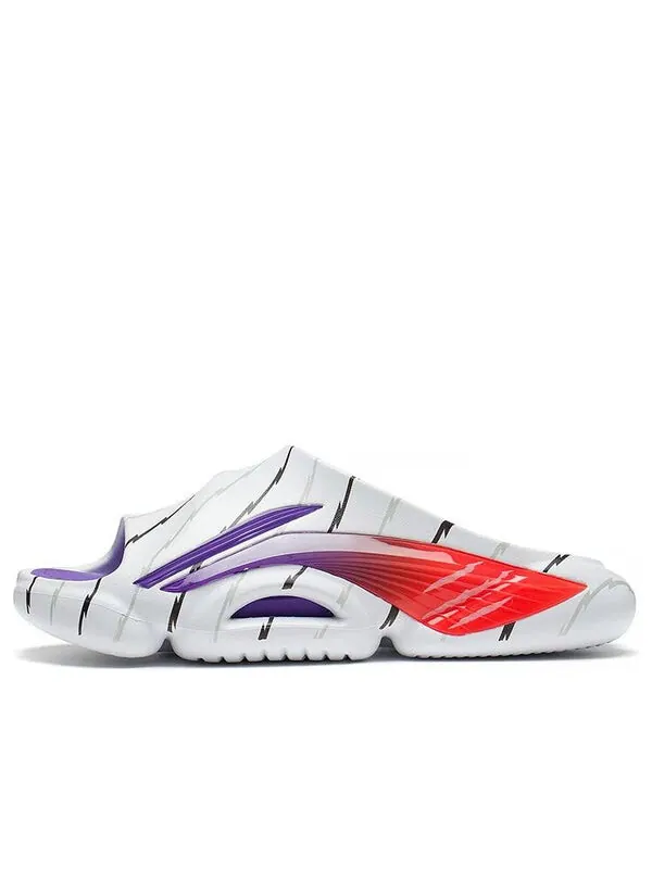 Тапочки 8 pe слайды для корта Li-Ning — изображение 1 из 4, белый/красный/фиолетовый