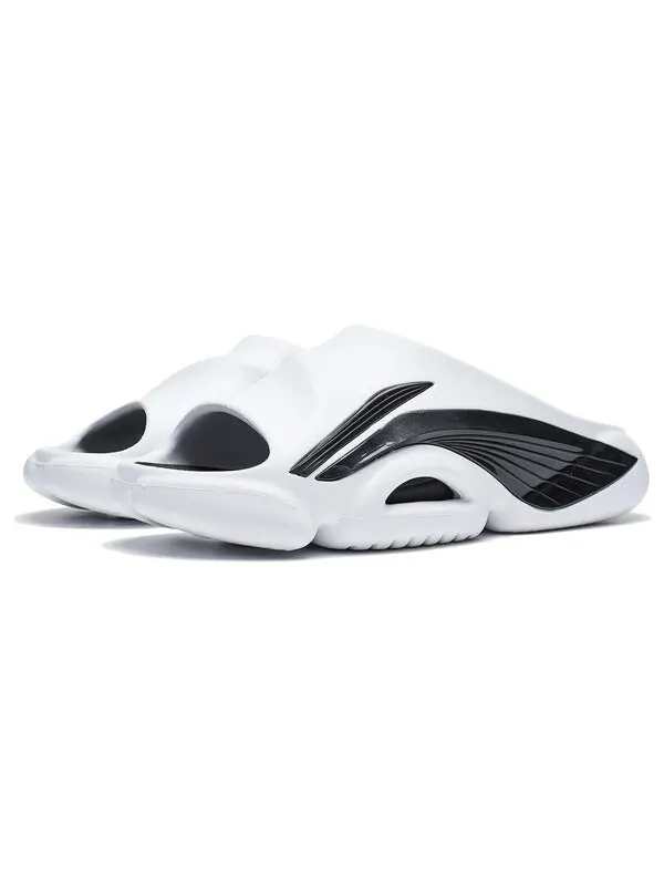 Тапочки плохие пять скоростей 9 слайдов Li-Ning — изображение 4 из 4, белый/черный