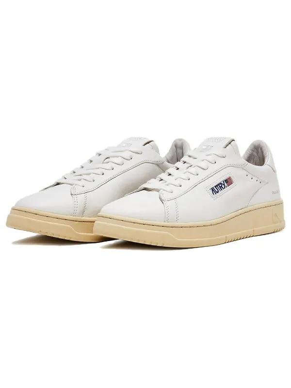 Кроссовки dallas goatskin low 'white cream' Autry — изображение 2 из 4, белый/кремовый