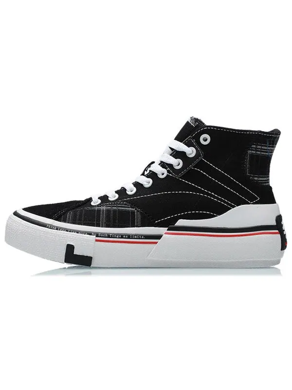 Кроссовки холщовые высокие кроссовки Li-Ning — изображение 2 из 3, черный/белый/красный