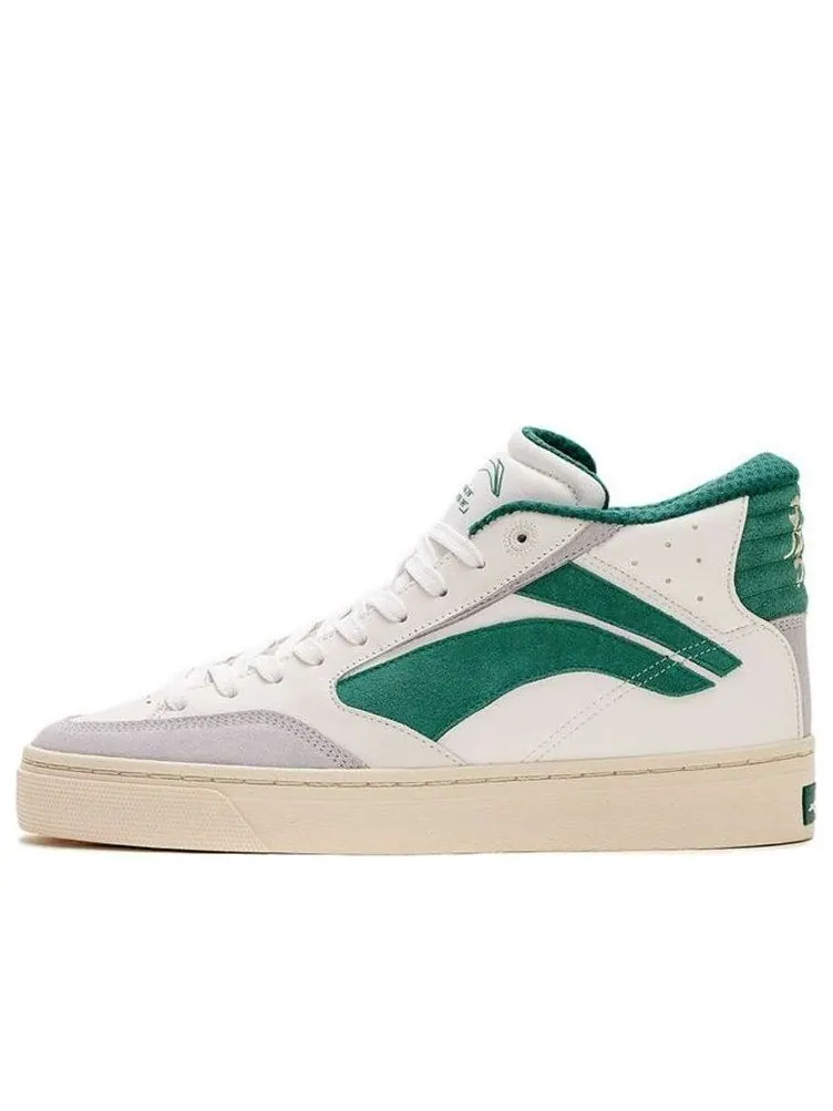 Кеды (WMNS) Li-Ning 180 Cozy Skateboarding Shoes White Green — изображение 1 из 5, белый