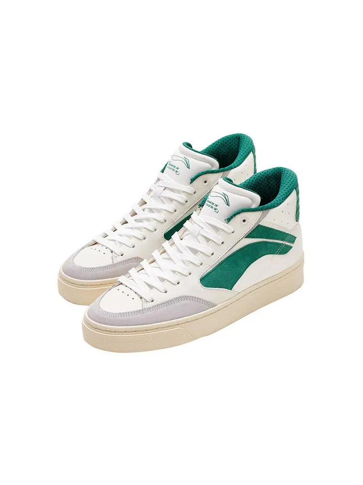 Кеды (WMNS) Li-Ning 180 Cozy Skateboarding Shoes White Green — изображение 3 из 5, белый