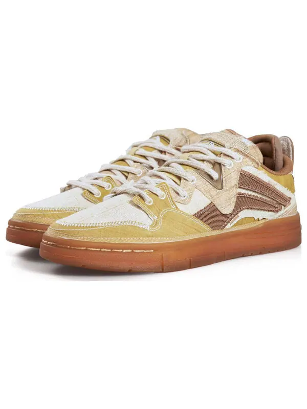 Кроссовки волна про Li-Ning — изображение 2 из 4, белый/бежевый/коричневый