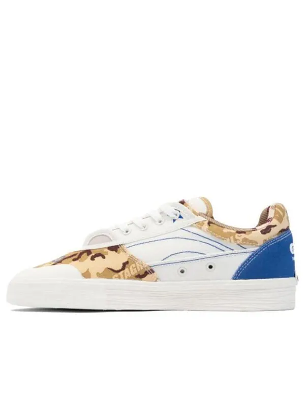 Кроссовки волна низкая 50 50 Li-Ning — изображение 1 из 4, белый/синий/коричневый