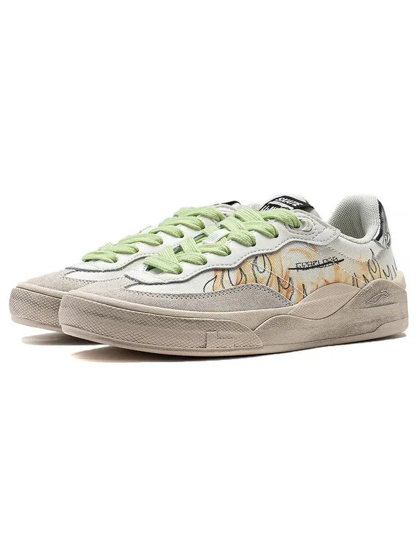 Кроссовки скейт общие Li-Ning — изображение 3 из 4, белый/бежевый/мульти