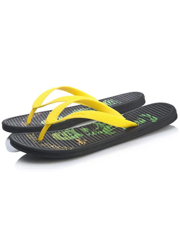Тапочки disney crossover ln floper colorblock casual yellow black flip-flops Li-Ning — изображение 4 из 4, мульти