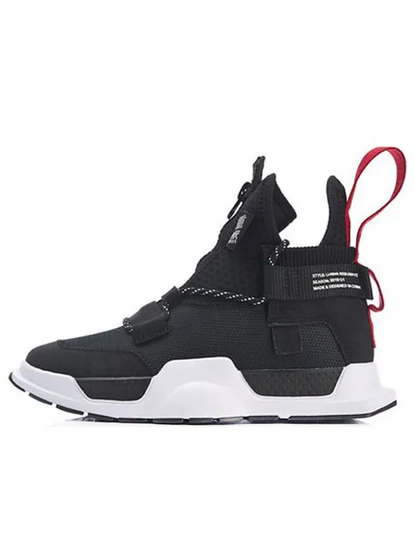 Кроссовки reburn mid Li-Ning — изображение 1 из 4, черный / белый