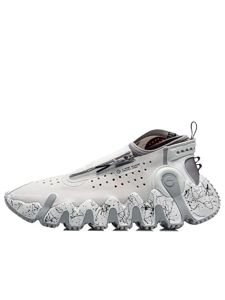 Кроссовки Li-Ning Wu Xing II Zip Up Paris Fashion Week 'Grey White' — изображение 1 из 5, серый
