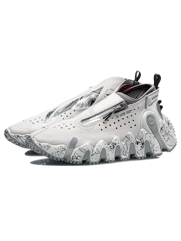 Кроссовки Li-Ning Wu Xing II Zip Up Paris Fashion Week 'Grey White' — изображение 3 из 5, серый