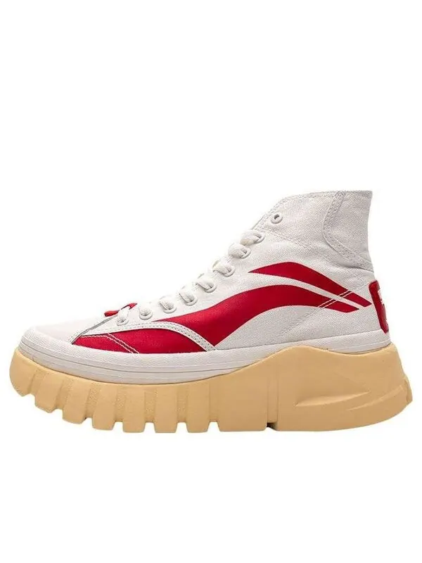 Массивные кеды с волнистым ботинок Li-Ning — изображение 1 из 4, белый, красный