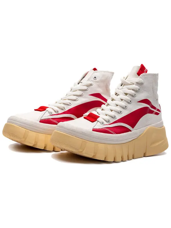 Массивные кеды с волнистым ботинок Li-Ning — изображение 2 из 4, белый, красный