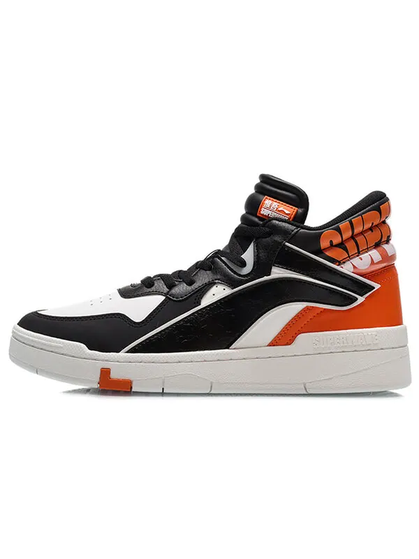 Кроссовки superwave mid Li-Ning — изображение 2 из 4, черный/белый/оранжевый