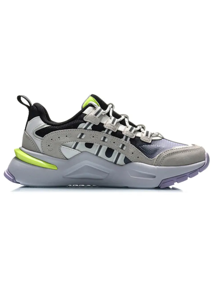 Спортивные кроссовки (WMNS) Li-Ning Reverses 'Grey Neon Yellow' — изображение 2 из 5, белый