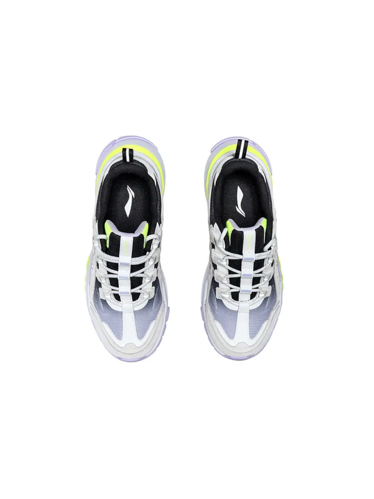Спортивные кроссовки (WMNS) Li-Ning Reverses 'Grey Neon Yellow' — изображение 4 из 5, белый