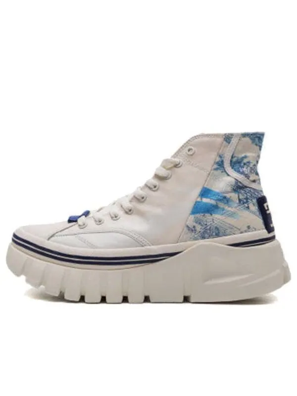 Кроссовки (WMNS) Li-Ning Wave Boot 'White Blue' — изображение 1 из 3, синий