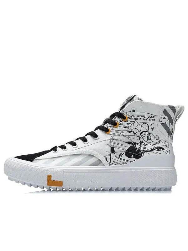 Кеды классические холщовые hi x disney Li-Ning — изображение 1 из 4, белый/черный