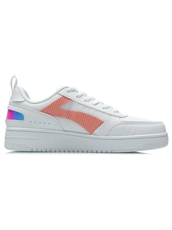 Кроссовки №258 классические повседневные низкие Li-Ning — изображение 2 из 4, белый/оранжевый