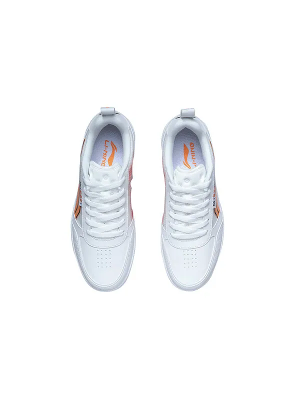 Кроссовки №258 классические повседневные низкие Li-Ning — изображение 4 из 4, белый/оранжевый