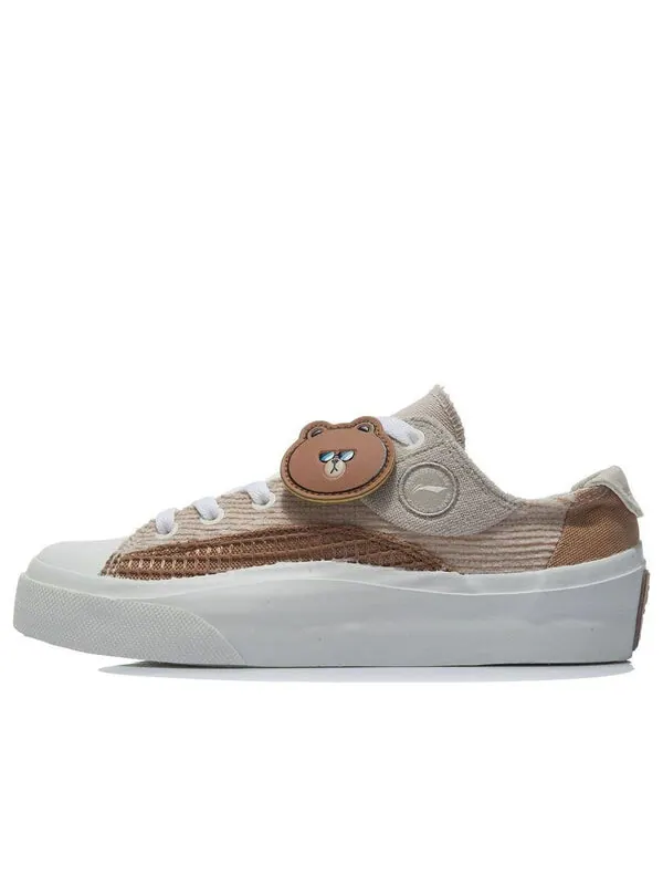Кроссовки x line friend vulc low Li-Ning — изображение 1 из 4, коричневый/белый/серый