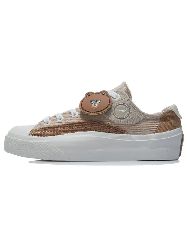 Кроссовки x line friend vulc low Li-Ning — изображение 2 из 4, коричневый/белый/серый