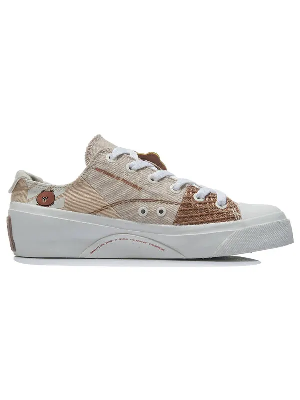 Кроссовки x line friend vulc low Li-Ning — изображение 3 из 4, коричневый/белый/серый