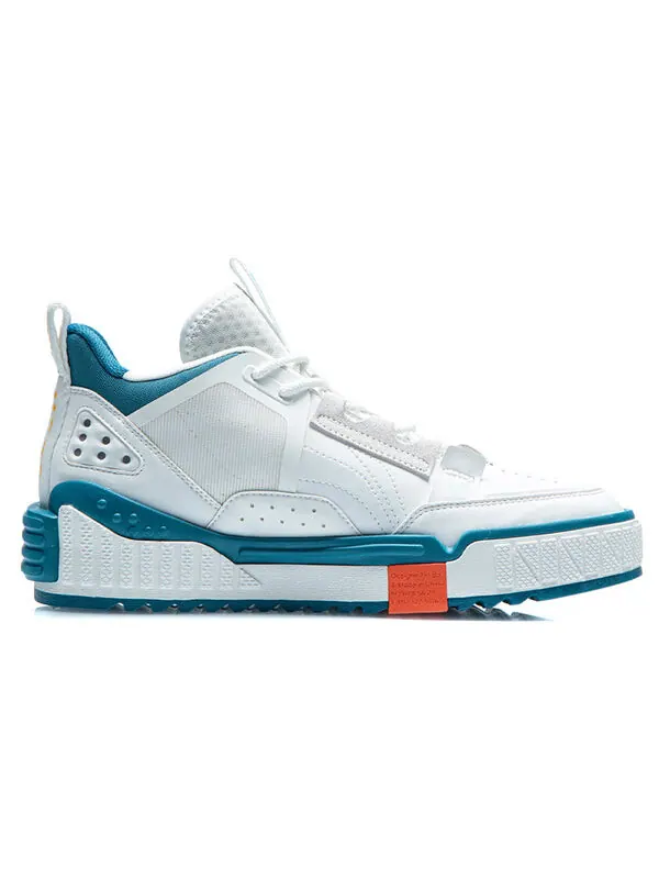 Кроссовки №258 средние Li-Ning — изображение 2 из 4, белый/синий/зеленый