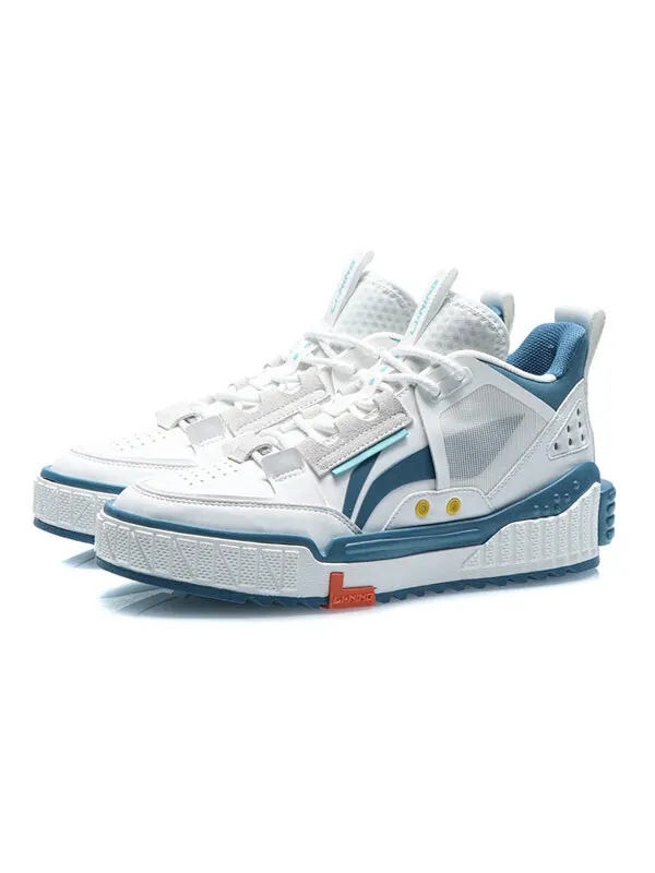 Кроссовки №258 средние Li-Ning — изображение 3 из 4, белый/синий/зеленый
