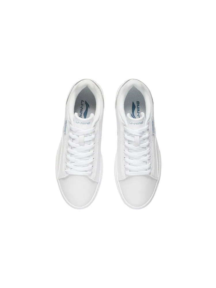 Кеды (WMNS) Li-Ning Classic Skateboarding Low 'White' — изображение 4 из 7, серый