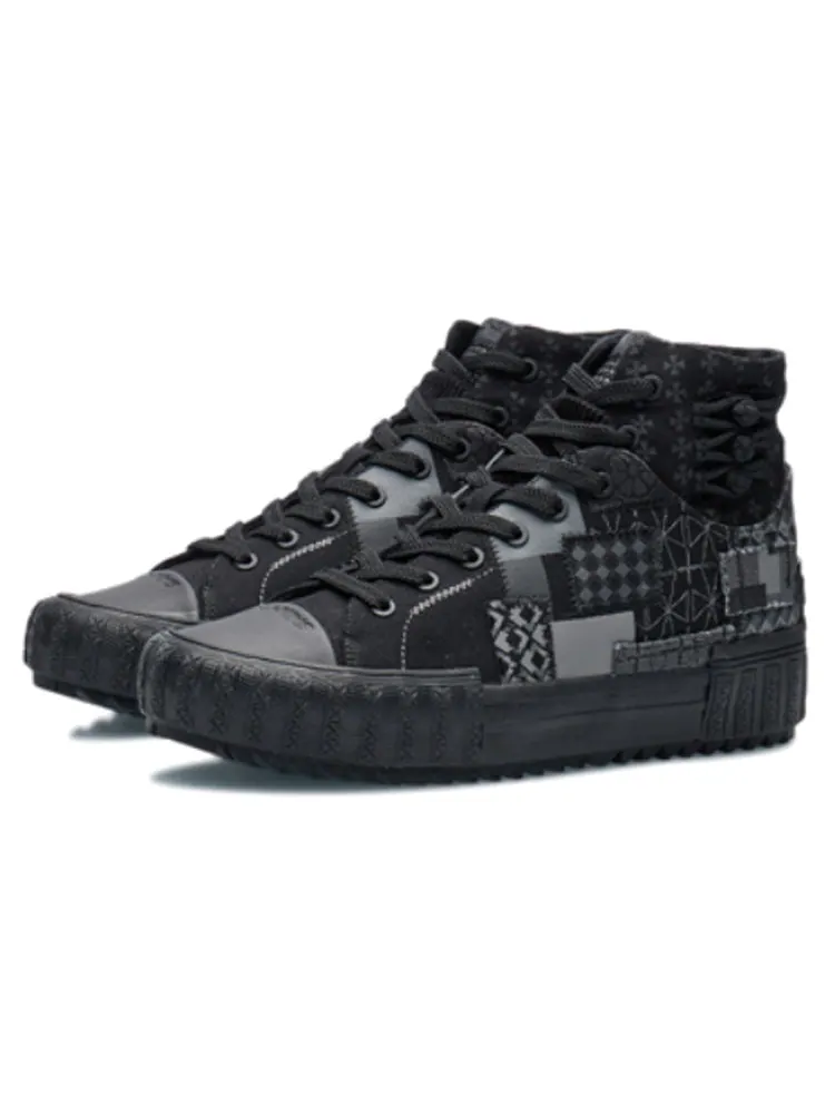 Кроссовки Li-Ning CF WuXing Canvas Hi Shoes 'Black' — изображение 3 из 3, черный/серый