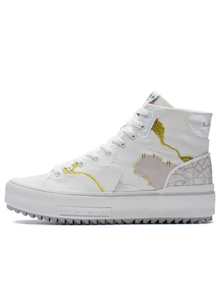 Кроссовки Li-Ning CF Classic Canvas Hi 'White Pink Gold' — изображение 1 из 4, белый