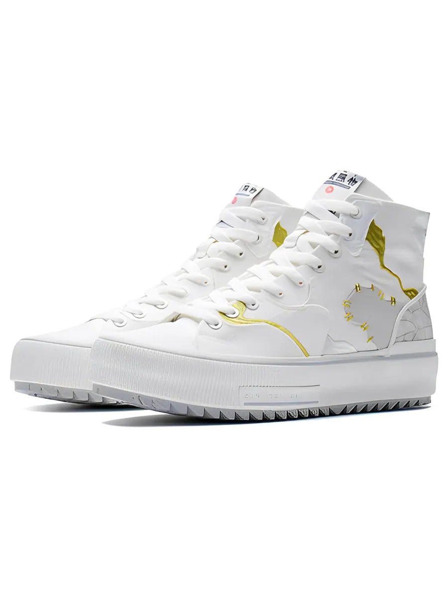 Кроссовки Li-Ning CF Classic Canvas Hi 'White Pink Gold' — изображение 3 из 4, белый