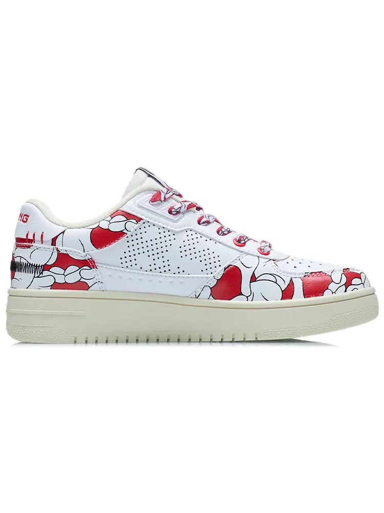 Кеды (WMNS) Li-Ning Classic Skateboarding x Disney 'White Red Minnie' — изображение 2 из 4, белый