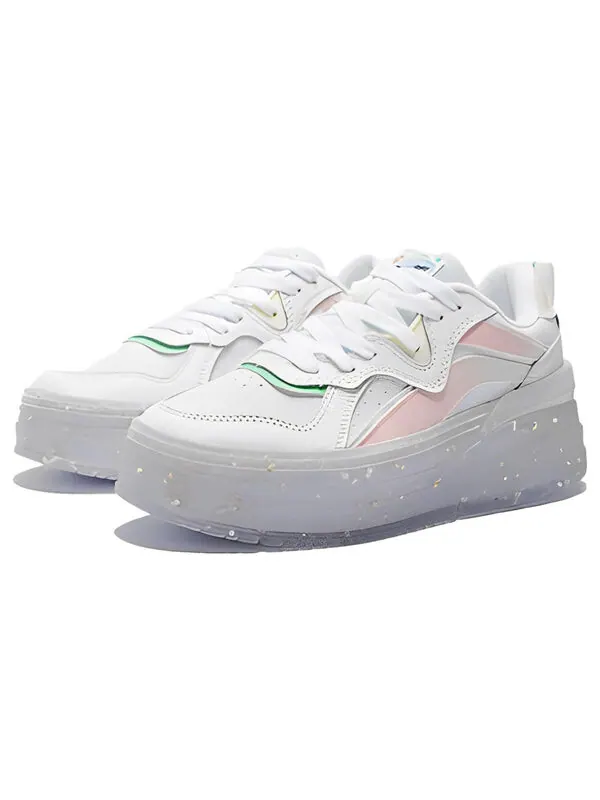 Кроссовки кроссовки на платформе Li-Ning — изображение 3 из 4, белый/розовый/зеленый
